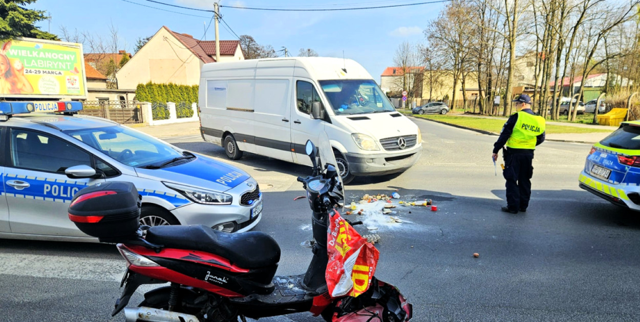 Pijany  motorowerzysta sprawcą wypadku w Ostrzeszowie