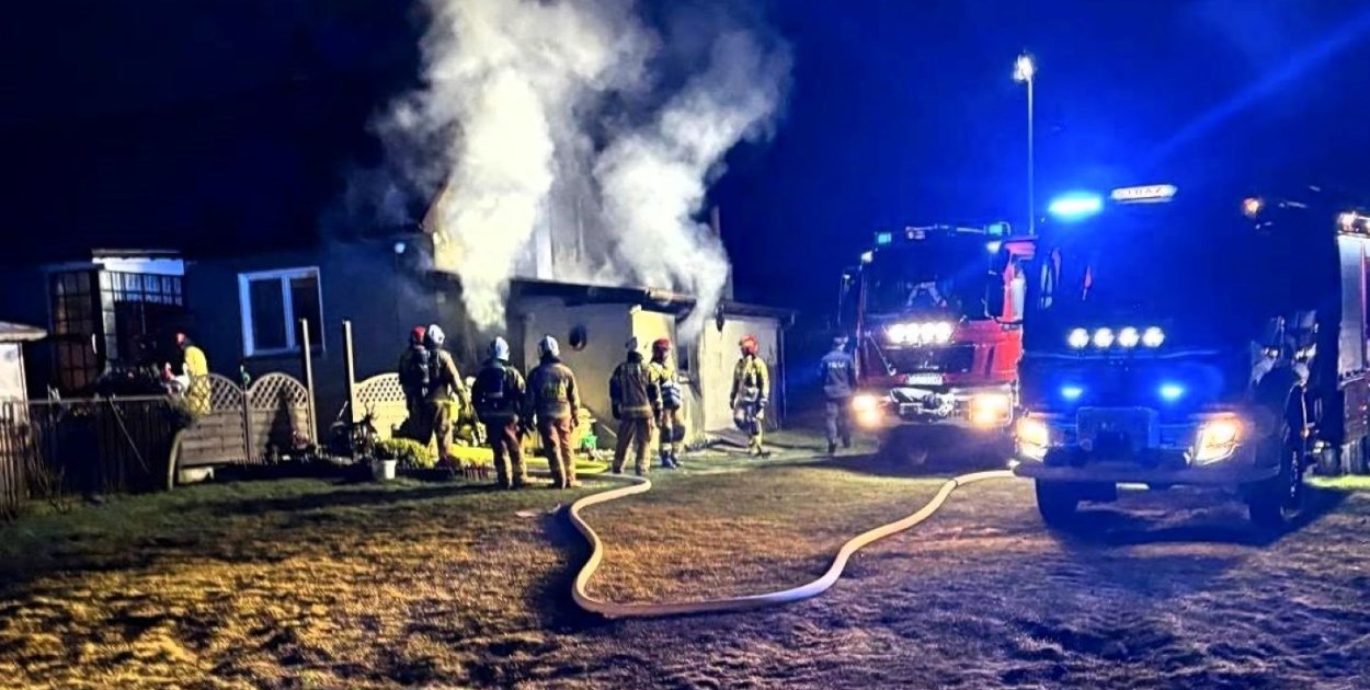 Pożar kotłowni w Biskupicach Zabarycznych