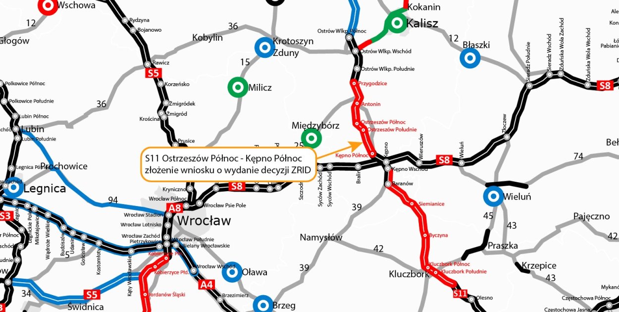 Jest wniosek o wydanie ZRID dla S11 Ostrzeszów - Kępno